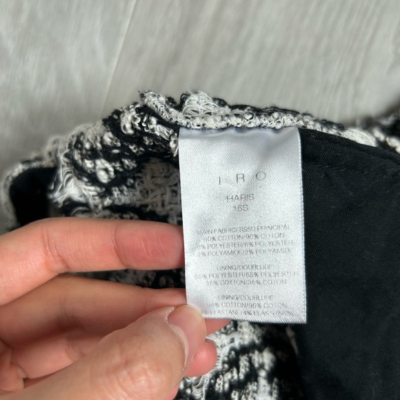 IRO mini shorts in black and white pattern - Picture 8 of 9